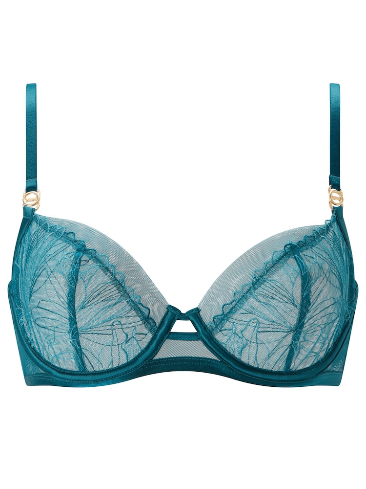 KBX Green Dark Purple Joelle Non Pad Balcony Bra - Image 6 of 6 KBX Green Dark Purple Joelle Non Pad Balcony Bra - Image 6 of 6