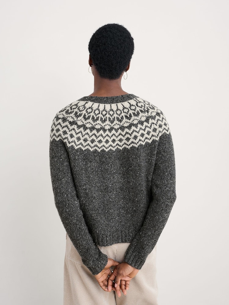 Seasalt Cornwall Grey Port Kinnis Cardigan - Image 2 of 5 Seasalt Cornwall Grey Port Kinnis Cardigan - Image 2 of 5