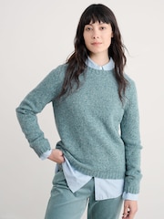 Seasalt Cornwall Blue Dawson Pick Jumper Made With Merino - Image 1 of 5