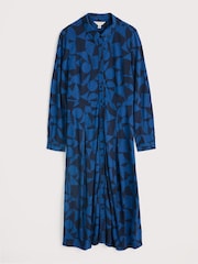 Seasalt Cornwall Blue Coastline Jersey Shirt Dress - Image 4 of 5