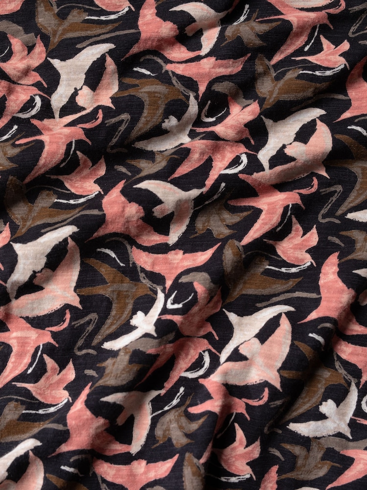 Seasalt Cornwall Black Wavecrest Shirt in Cotton Jersey - Image 5 of 5 Seasalt Cornwall Black Wavecrest Shirt in Cotton Jersey - Image 5 of 5