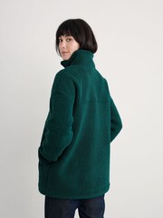 Seasalt Cornwall Green Barnaloft Quarter Zip Fleece - Image 2 of 5