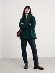 Seasalt Cornwall Green Barnaloft Quarter Zip Fleece - Image 3 of 5