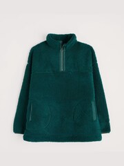 Seasalt Cornwall Green Barnaloft Quarter Zip Fleece - Image 5 of 5
