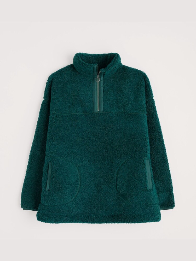 Seasalt Cornwall Green Barnaloft Quarter Zip Fleece - Image 5 of 5