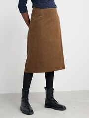 Seasalt Cornwall Brown Forest View Skirt - Image 1 of 5