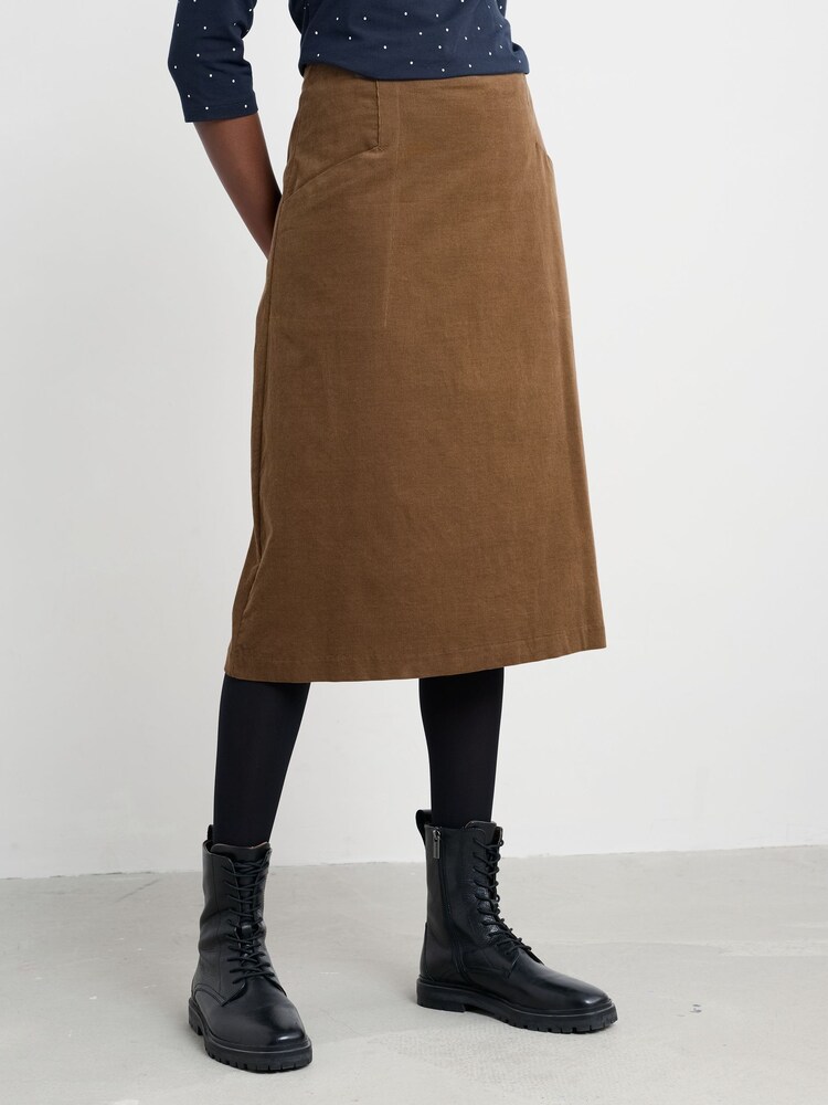 Seasalt Cornwall Brown Forest View Skirt - Image 1 of 5