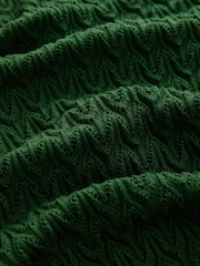 Tennis/Grün - Regular Fit Cotton Rich Pointelle Knit Trophy Neck Polo Shirt - Bild 8 von 8