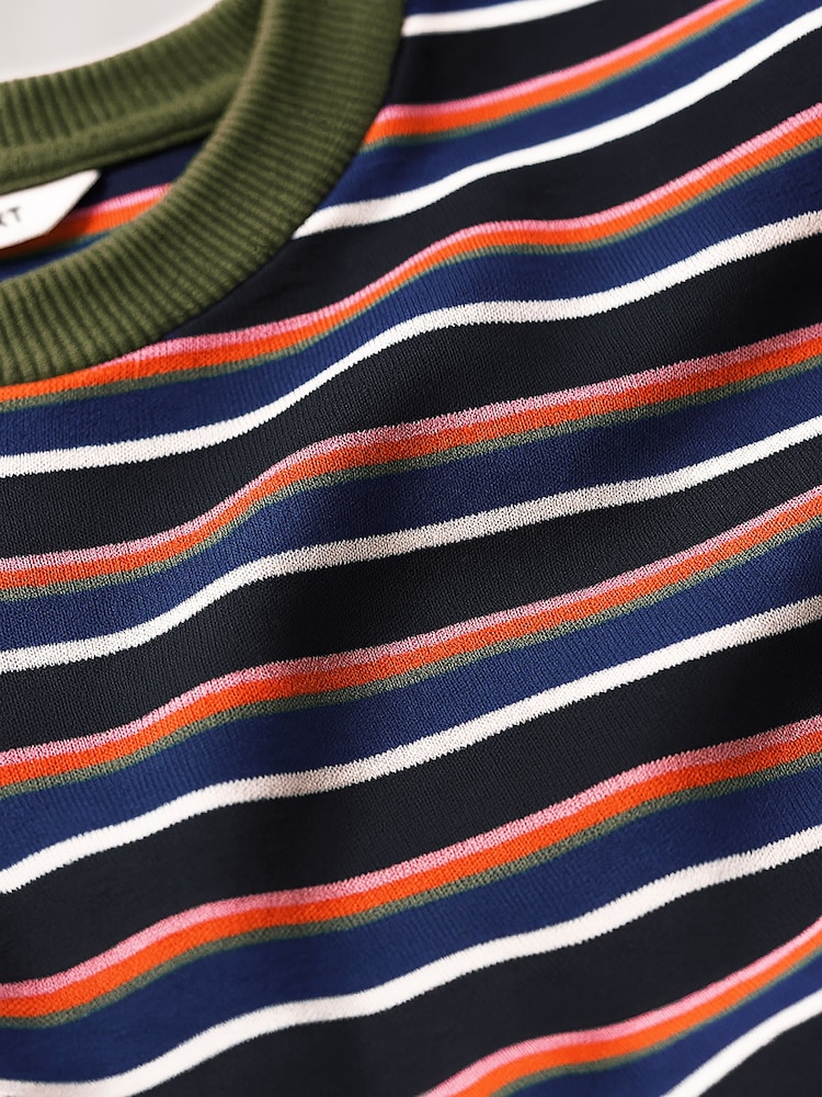 Multi Regular Fit Stripe T-Shirt - Image 2 of 3 Multi Regular Fit Stripe T-Shirt - Image 2 of 3