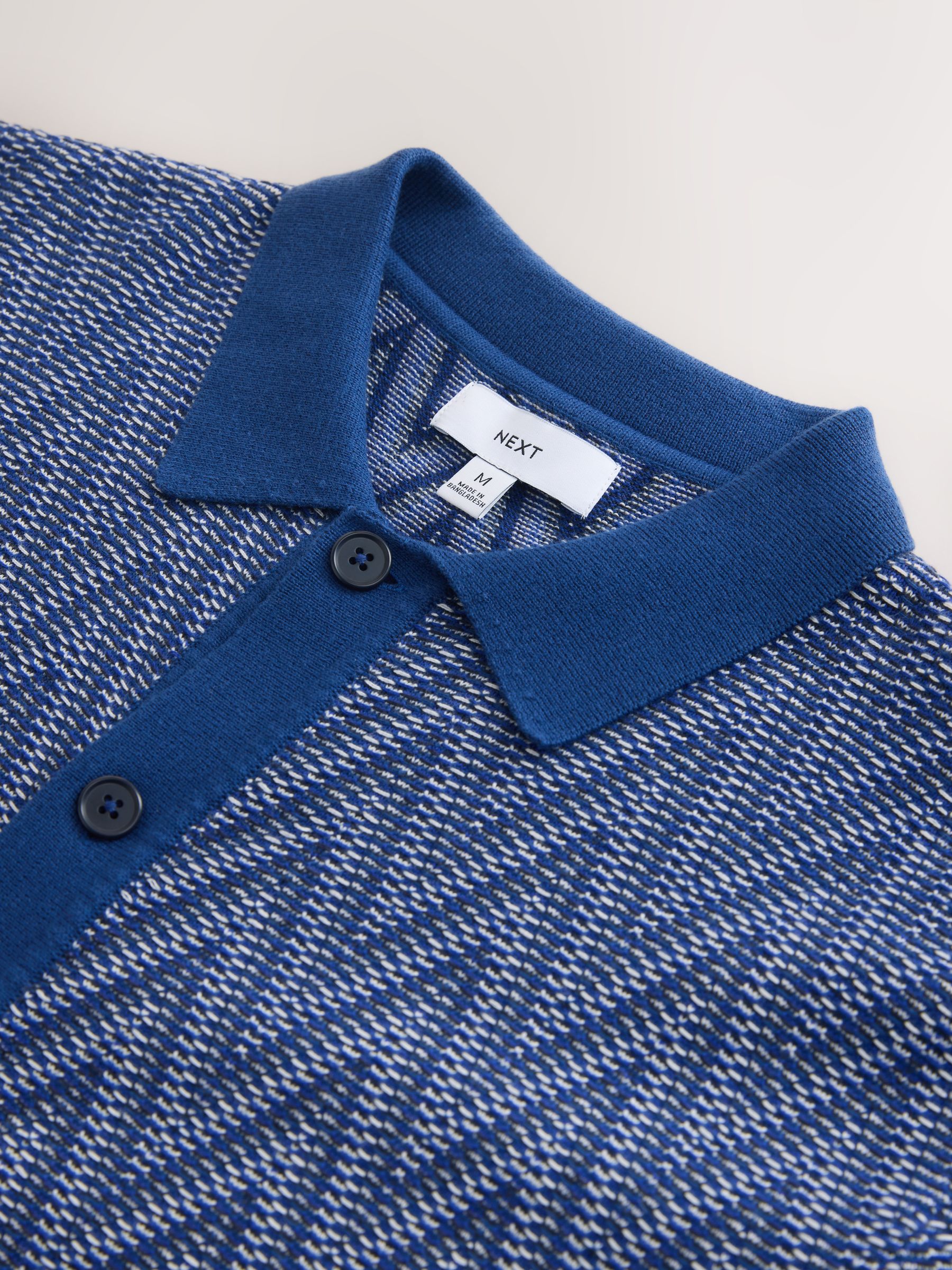 Buy Blue Zig Zag Pattern Knitted Shirt from Next USA