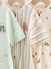 Neutral The Very Hungry Caterpillar License Jersey Baby Rompers 3 Pack - Image 7 of 14