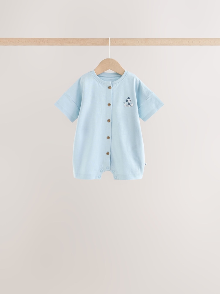 Blue Baby Mickey Mouse Jersey Rompers 3 Pack - Image 2 of 9