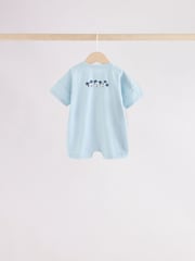 Blue Baby Mickey Mouse Jersey Rompers 3 Pack - Image 6 of 9