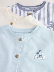 Blue Baby Mickey Mouse Jersey Rompers 3 Pack - Image 7 of 9