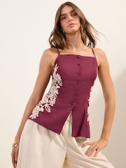 Friends Like These Burgundy Red Blouse - Image 3 of 4