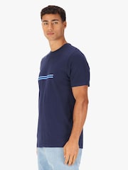 Luke 1977 Blue Block Stripe T-Shirt - Image 3 of 6
