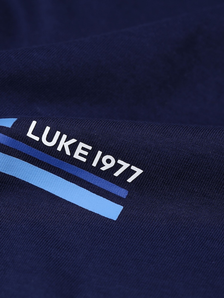 Luke 1977 Blue Block Stripe T-Shirt - Image 6 of 6