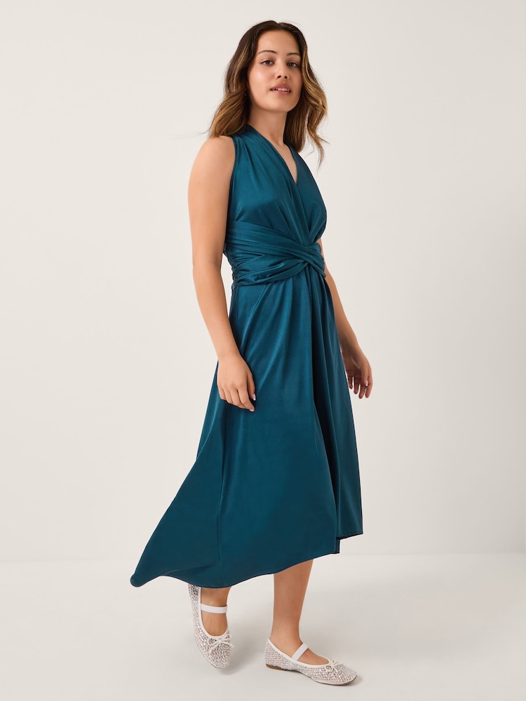 Monsoon Green Tia Twist Prom Dress - Image 2 of 3 Monsoon Green Tia Twist Prom Dress - Image 2 of 3
