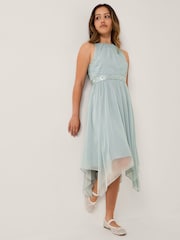 Monsoon Green Idaho Halter Chiffon Prom Dress - Image 1 of 4
