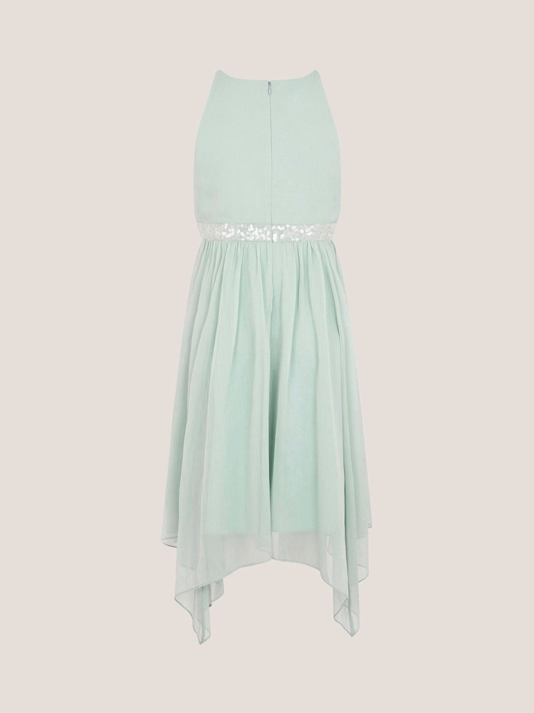 Monsoon Green Idaho Halter Chiffon Prom Dress - Image 2 of 4