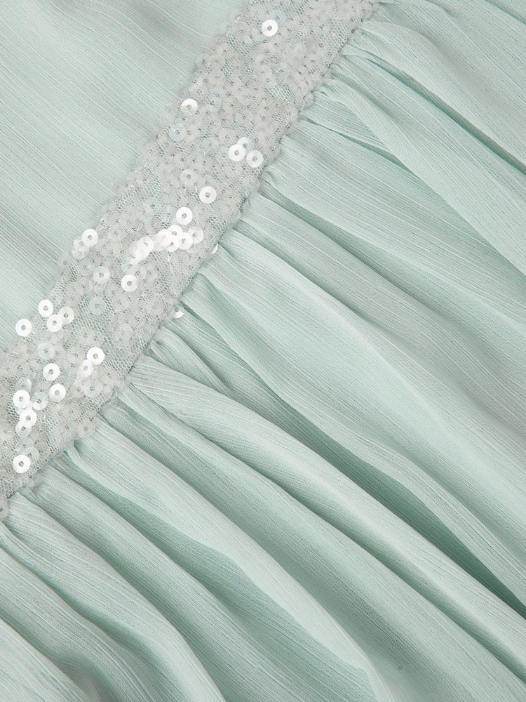 Monsoon Green Idaho Halter Chiffon Prom Dress - Image 4 of 4