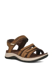 Teva Brown Tirra Sport Leather Sandals - Image 3 of 6