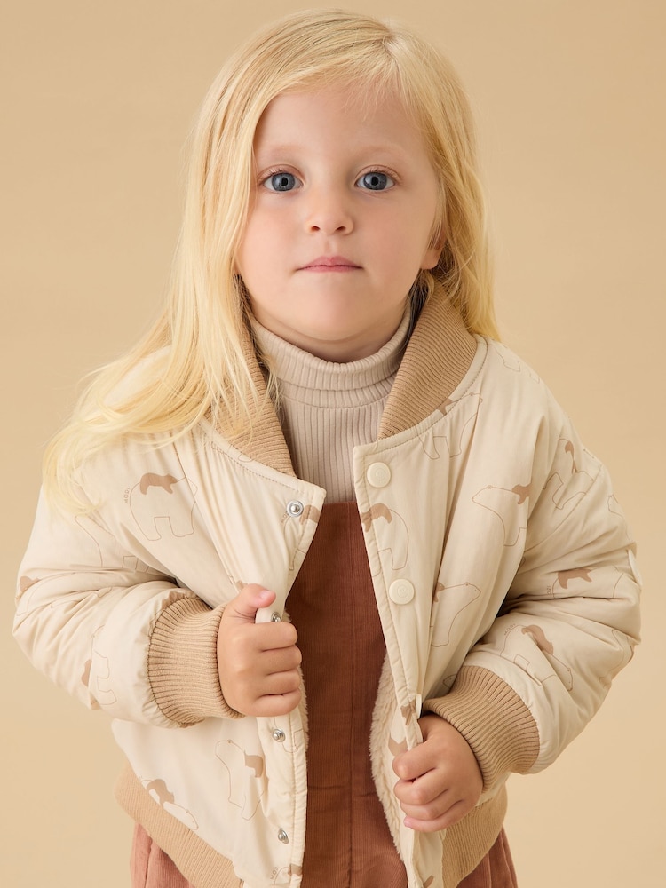MORI Cream Supersoft Cosy Zip Up Bomber Jacket - Image 1 of 5