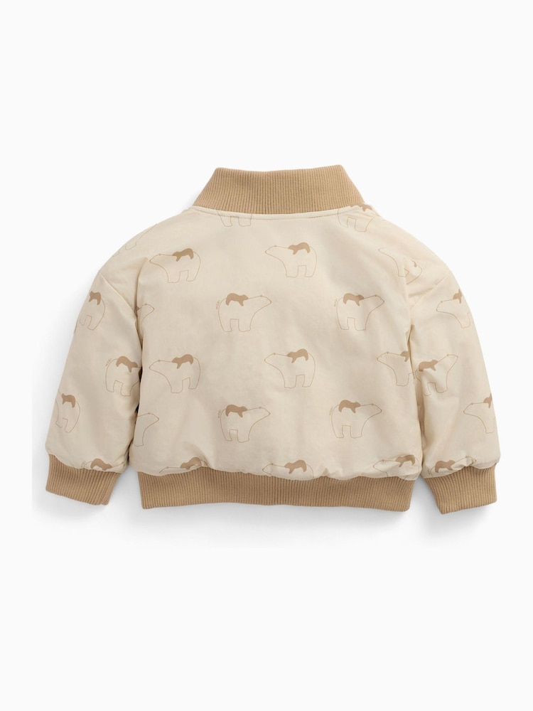 MORI Cream Supersoft Cosy Zip Up Bomber Jacket - Image 2 of 5