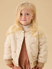 MORI Cream Supersoft Cosy Zip Up Bomber Jacket - Image 5 of 5