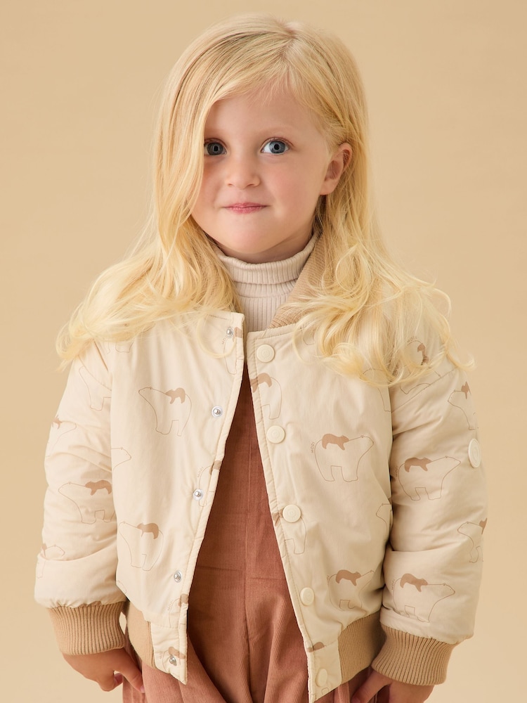 MORI Cream Supersoft Cosy Zip Up Bomber Jacket - Image 5 of 5