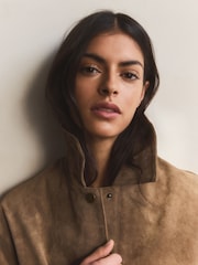 BHOEM Camel Real Leather Patch Pockets Jacket - Image 2 of 7