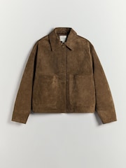 BHOEM Camel Real Leather Patch Pockets Jacket - Image 7 of 7