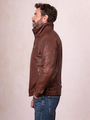Lakeland Leather Dark Brown Gosforth Leather Jacket - Image 4 of 8