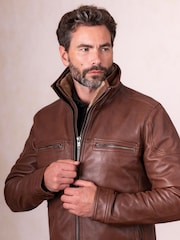 Lakeland Leather Dark Brown Gosforth Leather Jacket - Image 5 of 8