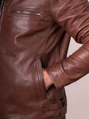 Lakeland Leather Dark Brown Gosforth Leather Jacket - Image 6 of 8