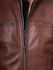 Lakeland Leather Dark Brown Gosforth Leather Jacket - Image 7 of 8