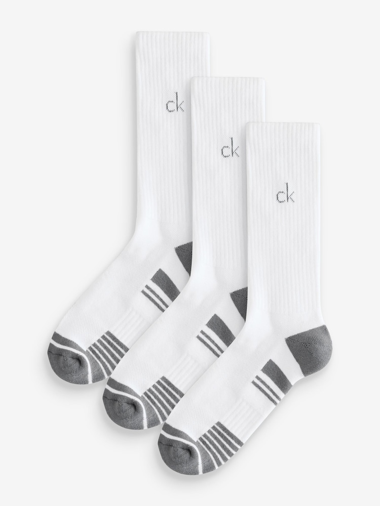 Calvin Klein Golf Tech Crew Black Socks 3 Pack - Image 1 of 4 Calvin Klein Golf Tech Crew Black Socks 3 Pack - Image 1 of 4