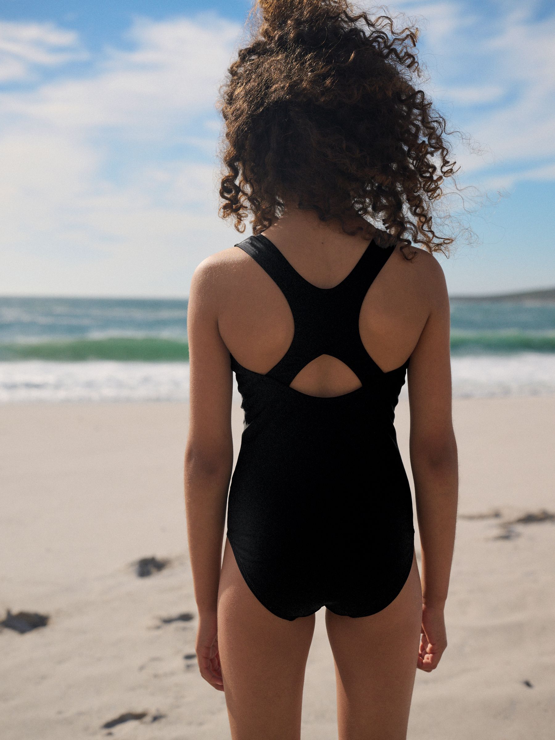 Buy Black Racerback Swimsuit (3-16yrs) from Next USA