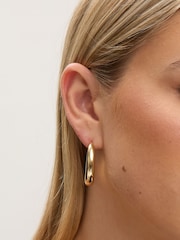 Jon Richard Gold Plated Polished Twist Hoop Earrings - Image 3 of 3
