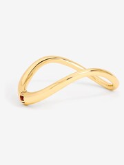 Jon Richard Gold Plated Polished Wave Cuff Bracelet - Image 1 of 3