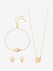 Jon Richard Gold Plated and Crystal Circle Link Trio Set - Gift Box - Image 1 of 4