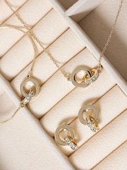 Jon Richard Gold Plated and Crystal Circle Link Trio Set - Gift Box - Image 2 of 4