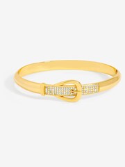 Jon Richard Gold Plated  18K and Pave Buckle Bangle - Image 2 of 4