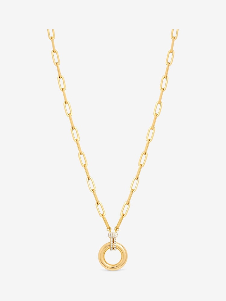 Jon Richard Gold 18K Plated and Pave Link Chain Necklace - Image 1 of 3