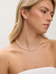 Jon Richard Silver Plated 6mm Knotted Pearl Necklace - Image 3 of 4