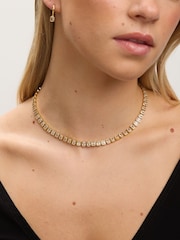 Jon Richard Gold Plated 18K and Crystal Tennis Necklace - Image 1 of 3