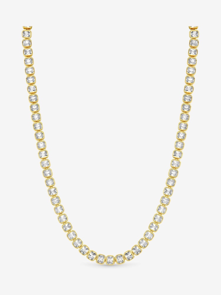 Jon Richard Gold Plated 18K and Crystal Tennis Necklace - Image 2 of 3