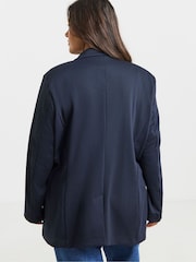 Simply Be Blue Single Breasted Ponte Blazer - Image 2 of 4
