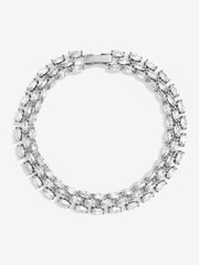 Jon Richard Metallic Rhodium Plated and Cubic Zirconia Navette Bracelet - Image 3 of 4
