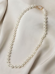Jon Richard Plated Single Row Pearl Necklace - Slika 1 iz 1